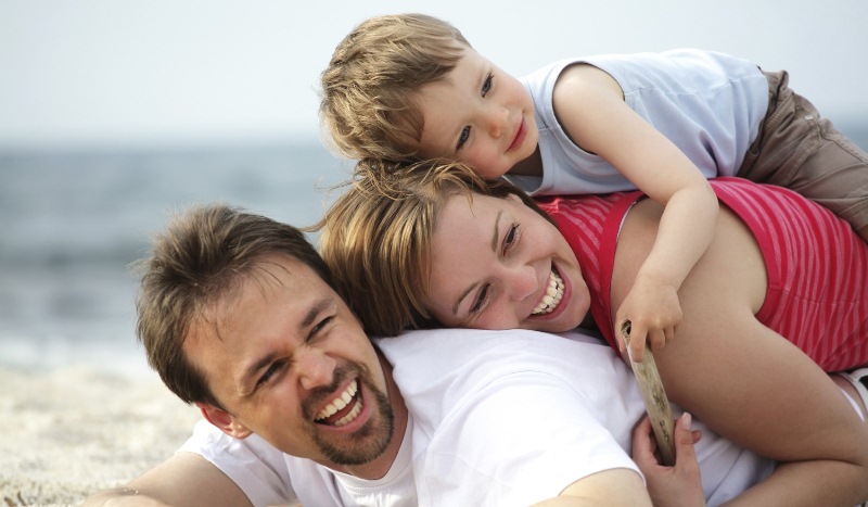 Family having fun together