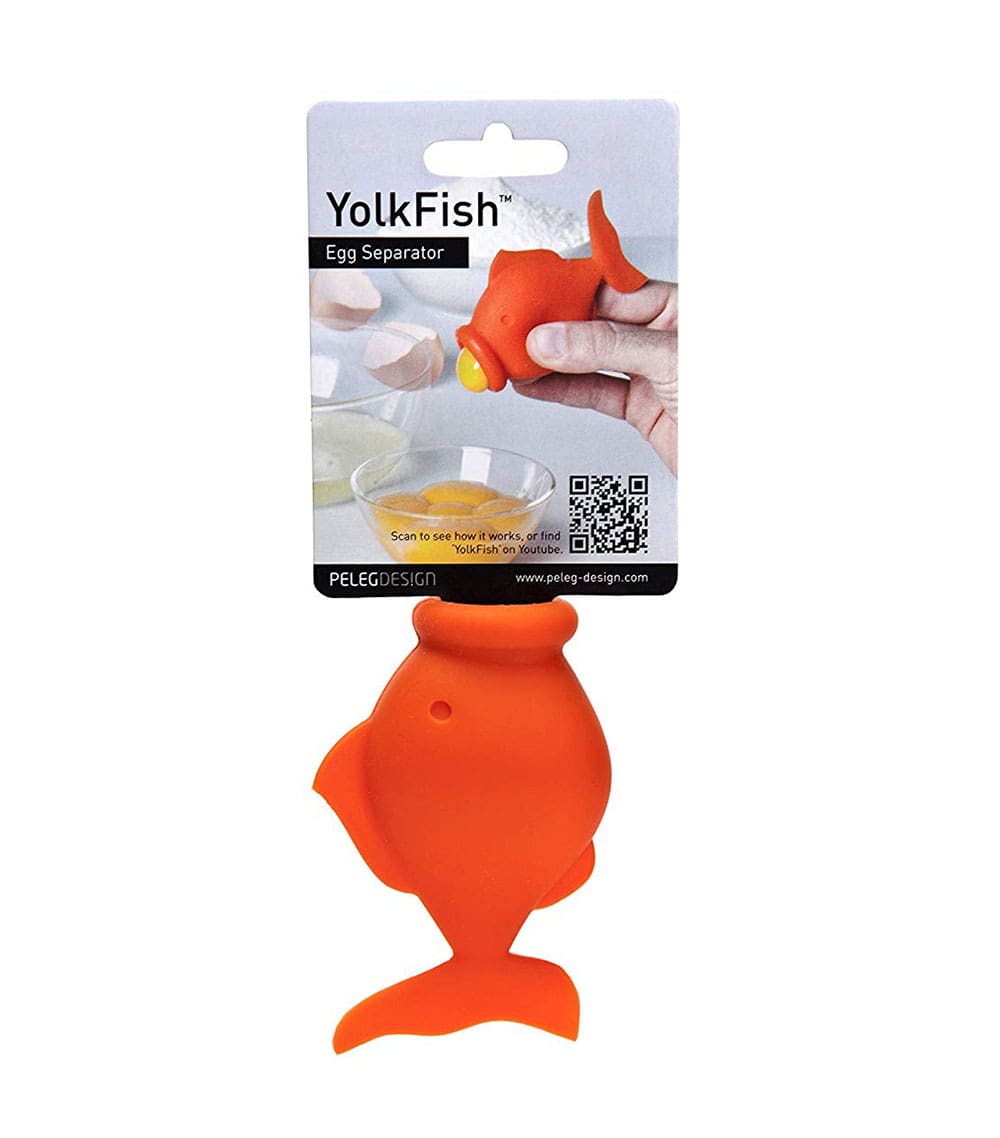 Goldfish-shaped egg separator.