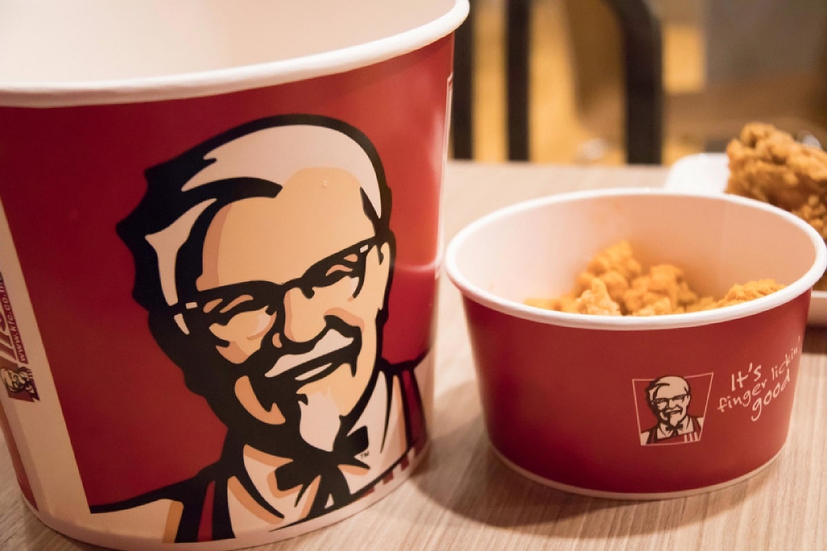 A bucket of food from KFC