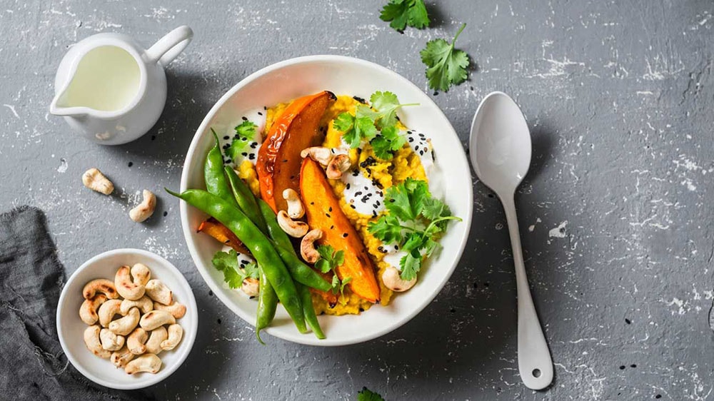 vegetarian food served on a plate