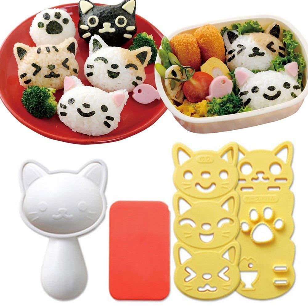 Cat-shaped rice ball molds.