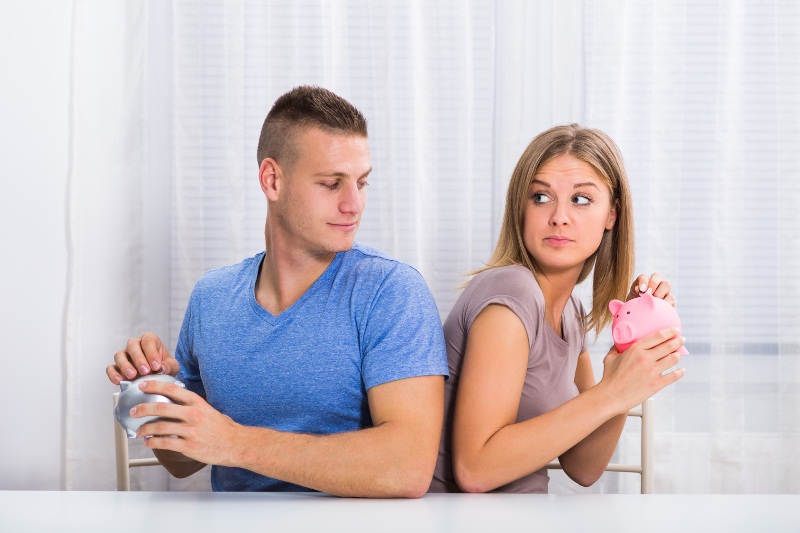 Spouses keeping their piggy banks